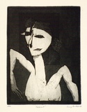 Artist: BALDESSIN, George | Title: Portrait. | Date: 1966 | Technique: etching, drypoint and aquatint, printed in black ink, from one plate