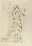 Artist: b'Shearer, Mitzi.' | Title: b'Rhythm' | Date: 1980 | Technique: b'etching, printed in black one  plate'