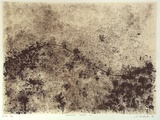 Artist: Lankester, Jo. | Title: Bynguano Range II | Date: 1996, July | Technique: lithograph, printed in black ink, from one stone; cream tint