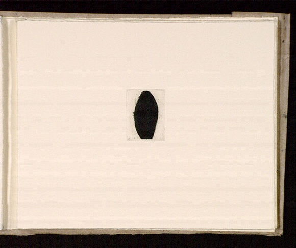 Artist: b'Mann, Gillian.' | Title: b'(Black oval).' | Date: 1981 | Technique: b'etching, printed in black ink, from one plate' Artist: b'Mann, Gillian.' | Title: b'(Black oval).' | Date: 1981 | Technique: b'etching, printed in black ink, from one plate'