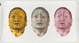 Title: b'Tame Iti triptych' | Date: 2010 | Technique: b'stencil, sprayed in coloured aerosol paint, from multiple stencils'