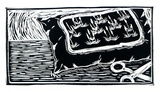 Artist: Warren, Louise. | Title: (Still life with cushion) | Date: (1987) | Technique: linocut, printed in black ink, from one block