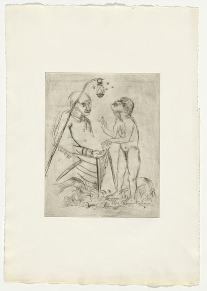 Artist: b'BOYD, Arthur' | Title: b'Jonah page 21.' | Date: 1972-73 | Technique: b'etching, printed in black ink, from one plate' | Copyright: b'Reproduced with permission of Bundanon Trust' Artist: b'BOYD, Arthur' | Title: b'Jonah page 21.' | Date: 1972-73 | Technique: b'etching, printed in black ink, from one plate' | Copyright: b'Reproduced with permission of Bundanon Trust'