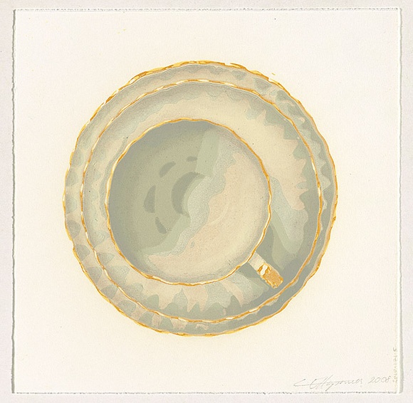 Title: b'Broken inheritance (ten things mum told me) 5 [verso]' | Date: 2008 | Technique: b'linocut, printed in colour by the reduction method, from one block'