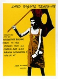 Artist: b'Robinson, Gary.' | Title: b'Land rights teach-in' | Date: 1979 | Technique: b'screenprint, printed in colour, from three stencils'