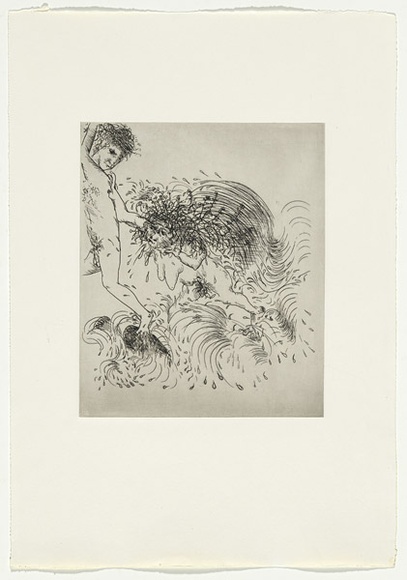Artist: b'BOYD, Arthur' | Title: b'The old woman of the sea.' | Date: 1970 | Technique: b'etching, printed in black ink, from one plate' | Copyright: b'Reproduced with permission of Bundanon Trust' Artist: b'BOYD, Arthur' | Title: b'The old woman of the sea.' | Date: 1970 | Technique: b'etching, printed in black ink, from one plate' | Copyright: b'Reproduced with permission of Bundanon Trust'