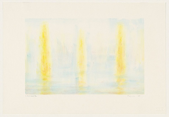 Artist: b'Maguire, Tim.' | Title: b'not titled [Three yellow poplars]' | Date: 1989 | Technique: b'lithograph, printed in colour, from multiple plates' | Copyright: b'\xc2\xa9 Tim Maguire'