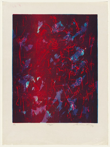 Artist: b'King, Grahame.' | Title: b'Jazz I' | Date: 1979 | Technique: b'lithograph, printed in colour, from four stones [or plates]'