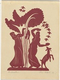 Artist: Thake, Eric. | Title: Terpsichore | Date: 1933 | Technique: linocut, printed in brown ink, from one block