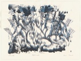 Artist: Kamp, Jenni. | Title: Aftermath | Date: 1997 | Technique: lithograph, printed in black ink, from one stone; collaged addition of cut paper