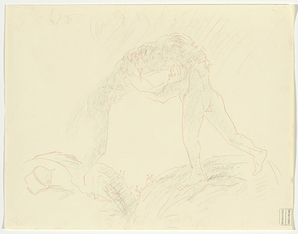 Artist: b'BOYD, Arthur' | Title: b'Two figures wrestling.' | Date: 1960-70 | Technique: b'transfer drawing' | Copyright: b'Reproduced with permission of Bundanon Trust' Artist: b'BOYD, Arthur' | Title: b'Two figures wrestling.' | Date: 1960-70 | Technique: b'transfer drawing' | Copyright: b'Reproduced with permission of Bundanon Trust'