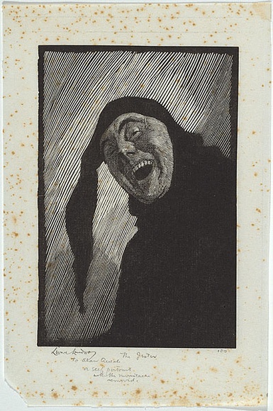 Artist: b'LINDSAY, Lionel' | Title: b'The Jester' | Date: 1923 | Technique: b'wood-engraving, printed in black ink, from one block' | Copyright: b'Courtesy of the National Library of Australia' Artist: b'LINDSAY, Lionel' | Title: b'The Jester' | Date: 1923 | Technique: b'wood-engraving, printed in black ink, from one block' | Copyright: b'Courtesy of the National Library of Australia'