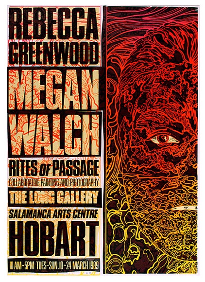 Artist: b'ARNOLD, Raymond' | Title: b'Rites of passage.' | Date: 1989 | Technique: b'screenprint, printed in colour, from multiple stencils' Artist: b'ARNOLD, Raymond' | Title: b'Rites of passage.' | Date: 1989 | Technique: b'screenprint, printed in colour, from multiple stencils'