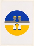 Artist: b'Ritchie, Ross.' | Title: b'Three' | Date: 1968 | Technique: b'screenprint, printed in colour, from mulitple stencils'
