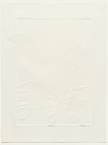 Artist: b'LEFROY, Ray' | Title: b'Earth curve' | Date: 1988 | Technique: b'embossed linocut'