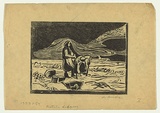 Artist: Groblicka, Lidia | Title: Potato diggers | Date: 1953-54 | Technique: woodcut, printed in black ink, from one block