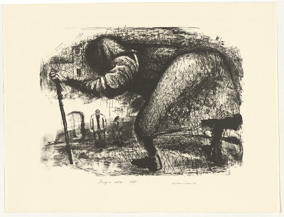 Artist: b'Counihan, Noel.' | Title: b'A very old woman.' | Date: 1981 | Technique: b'lithograph, printed in black ink, from one zinc plate'