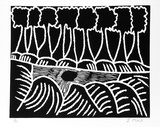 Artist: Pike, Jimmy. | Title: Billabong Karru | Date: 1985 | Technique: screenprint, printed in black ink, from one stencil