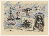 Artist: COLEING, Tony | Title: The holerie | Date: 1985 | Technique: lithograph, printed in blue, black and red ink, from three stones