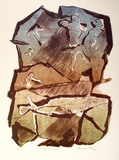 Artist: b'King, Grahame.' | Title: b'Mootwingee VII' | Date: 1983 | Technique: b'lithograph, printed in colour, from four stones [or plates]'