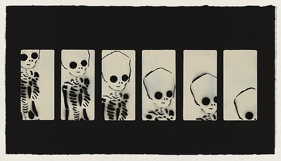 Artist: b'VEXTA.' | Title: b'War victim.' | Date: 2004 | Technique: b'stencil, printed in black ink, from multiple stencils'