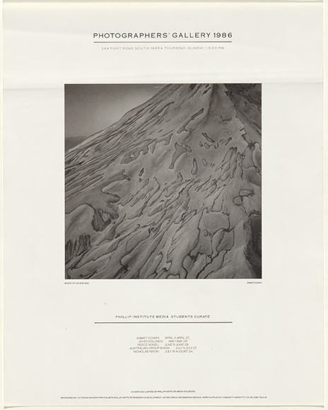 Artist: b'UNKNOWN' | Title: bEmmet Gowin Photographer's Gallery, Melbourne | Date: 1986 | Technique: b'offset-lithograph' Artist: b'UNKNOWN' | Title: bEmmet Gowin Photographer's Gallery, Melbourne | Date: 1986 | Technique: b'offset-lithograph'