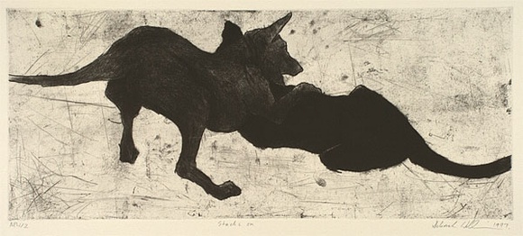 Artist: b'Williams, Deborah.' | Title: b'Stacks on.' | Date: 1997, April | Technique: b'etching, printed in black ink, from one plate' Artist: b'Williams, Deborah.' | Title: b'Stacks on.' | Date: 1997, April | Technique: b'etching, printed in black ink, from one plate'