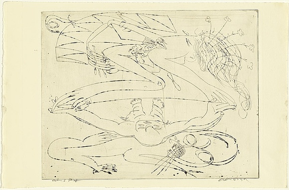 Artist: b'BOYD, Arthur' | Title: b'Bert Hinkler and a mirage.' | Date: (1968-69) | Technique: b'etching, printed in black ink, from one plate' | Copyright: b'Reproduced with permission of Bundanon Trust' Artist: b'BOYD, Arthur' | Title: b'Bert Hinkler and a mirage.' | Date: (1968-69) | Technique: b'etching, printed in black ink, from one plate' | Copyright: b'Reproduced with permission of Bundanon Trust'