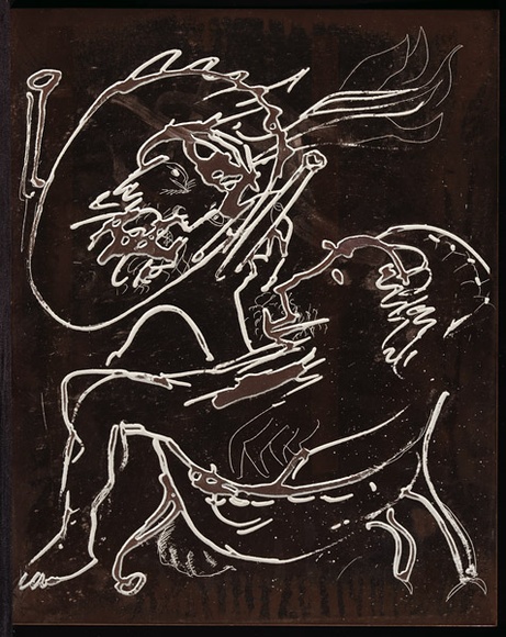 Artist: b'BOYD, Arthur' | Title: b'Plate 25: Jonah page 102. Jonah sets up his booth outside the city.' | Date: 1972-73 | Technique: b'etched plate' | Copyright: b'This work appears on screen courtesy of Bundanon Trust' Artist: b'BOYD, Arthur' | Title: b'Plate 25: Jonah page 102. Jonah sets up his booth outside the city.' | Date: 1972-73 | Technique: b'etched plate' | Copyright: b'This work appears on screen courtesy of Bundanon Trust'