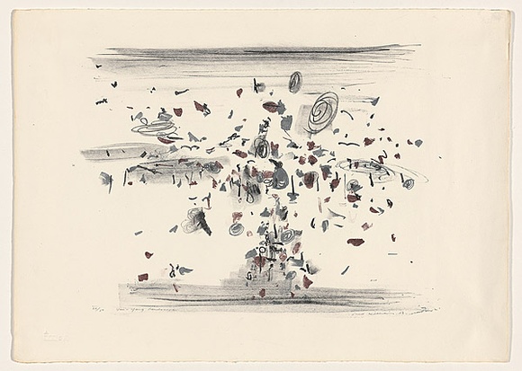 Artist: b'WILLIAMS, Fred' | Title: b'You Yangs landscape' | Date: 1963 | Technique: b'lithograph, printed in colour, from three zinc plates' | Copyright: b'\xc2\xa9 Fred Williams Estate' Artist: b'WILLIAMS, Fred' | Title: b'You Yangs landscape' | Date: 1963 | Technique: b'lithograph, printed in colour, from three zinc plates' | Copyright: b'\xc2\xa9 Fred Williams Estate'