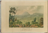 Artist: b'Lycett, Joseph.' | Title: bBen Lomond, from Arnolds Heights, a part of Tasmans Peak, Van Diemen's Land. | Date: 1824 | Technique: b'etching, aquatint and roulette, printed in black ink, from one copper plate; hand-coloured'