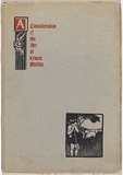 Artist: LINDSAY, Norman | Title: [Front cover]. | Date: 1899 | Technique: woodcut, printed in black and red ink, from two blocks | Copyright: Courtesy of the National Library of Australia