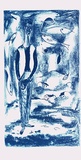 Artist: Adams, Tate. | Title: (Soul Cages). | Date: 1957-58 | Technique: lithograph, printed in blue ink, from one zinc plate