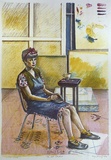 Artist: b'Irving, Tony.' | Title: b'The art student' | Date: 1984 | Technique: b'lithograph, printed in colour, from multiple stones'