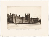 Artist: PLATT, Austin | Title: University of Sydney Carillon Tower | Date: 1945 | Technique: etching, printed in black ink, from one plate