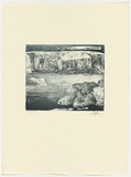 Artist: SCHMEISSER, Jorg | Title: Tabular Berg and Break off | Date: 1998 | Technique: etching, printed in blue/black ink, from one plate | Copyright: © Jörg Schmeisser