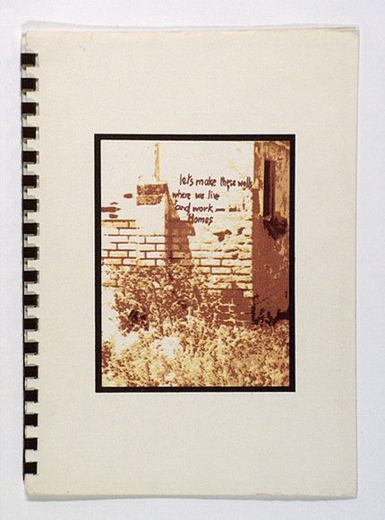 Artist: b'Goodwin, Alison.' | Title: bLet's make these walls where we live and work - homes. 1976. Published by the Bowden Brompton Community Group. | Date: 1976 | Technique: b'screenprint, offset-lithograph' Artist: b'Goodwin, Alison.' | Title: bLet's make these walls where we live and work - homes. 1976. Published by the Bowden Brompton Community Group. | Date: 1976 | Technique: b'screenprint, offset-lithograph'