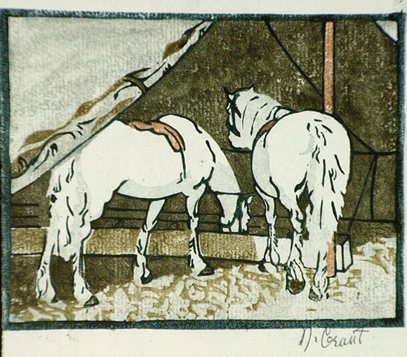 Artist: b'Grant, Nancy.' | Title: b'Worths Circus' | Date: c.1935 | Technique: b'linocut, printed in colour, from water-based inks' Artist: b'Grant, Nancy.' | Title: b'Worths Circus' | Date: c.1935 | Technique: b'linocut, printed in colour, from water-based inks'