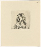 Artist: b'WILLIAMS, Fred' | Title: b'Rosemary Smith' | Date: 1964-65 | Technique: b'etching, drypoint, printed in black ink, from one copper plate; brushed with pencil' | Copyright: b'\xc2\xa9 Fred Williams Estate'