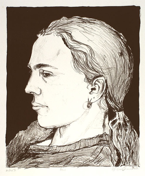 Artist: b'Randell, Fleur.' | Title: b'Paul' | Date: 1994 | Technique: b'lithograph, printed in black ink, from one stone' Artist: b'Randell, Fleur.' | Title: b'Paul' | Date: 1994 | Technique: b'lithograph, printed in black ink, from one stone'
