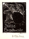 Artist: OGILVIE, Helen | Title: not titled [Floral still life - sunflower gone to seed]. | Date: c.1944 | Technique: wood-engraving, printed in black ink, from one block
