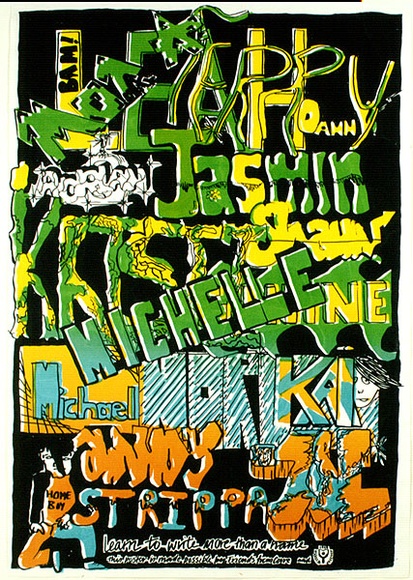 Artist: b'ACCESS 3' | Title: b'Learn to write more than a name.' | Date: 1990 | Technique: b'screenprint, printed in colour, from multiple stencils' Artist: b'ACCESS 3' | Title: b'Learn to write more than a name.' | Date: 1990 | Technique: b'screenprint, printed in colour, from multiple stencils'