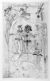 Artist: HANRAHAN, Barbara | Title: Peaceable Kingdom | Date: 1975 | Technique: etching printed in black ink with plate-tone