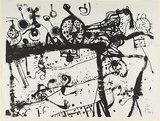 Artist: OLSEN, John | Title: Cat kitchen. | Date: 1973 | Technique: lithograph, printed in black ink, from one stone | Copyright: © John Olsen. Licensed by VISCOPY, Australia