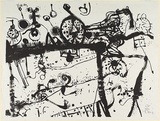 Artist: Olsen, John. | Title: Cat kitchen. | Date: 1973 | Technique: lithograph, printed in black ink, from one stone | Copyright: © John Olsen. Licensed by VISCOPY, Australia