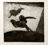 Artist: BALDESSIN, George | Title: Weightlessness II. | Date: 1964 | Technique: etching, aquatint and burnishing, printed in black ink, fromone plate