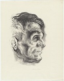 Artist: Counihan, Noel. | Title: Furnaceman. | Date: 1948 | Technique: lithograph, printed in black ink, from one stone