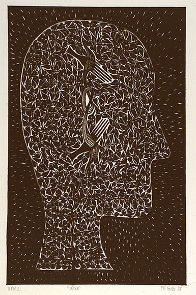 Artist: b'Faulks, Philip.' | Title: b'Undone' | Date: 1989 | Technique: b'lithograph, printed in black ink, from one stone' Artist: b'Faulks, Philip.' | Title: b'Undone' | Date: 1989 | Technique: b'lithograph, printed in black ink, from one stone'