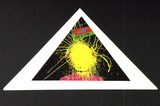 Artist: Done, Ken. | Title: Triangular advertising stickers for the FM radio station 2JJJ. [One of four]. | Date: 1982 | Copyright: © Graeme Davey