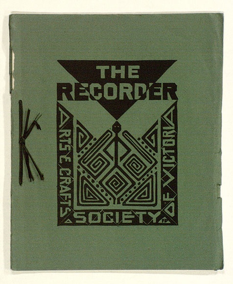 Artist: b'Derham, Frances.' | Title: b'Cover design.' | Date: 1929 | Technique: b'linocut, printed in black ink, from one block' Artist: b'Derham, Frances.' | Title: b'Cover design.' | Date: 1929 | Technique: b'linocut, printed in black ink, from one block'